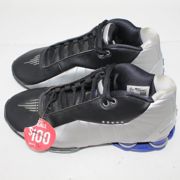 Nike Shox BB4 Retro NWT Men's 9 Vince Carter Black/Metallic Silver AT7843-001 - Picture 2 of 13